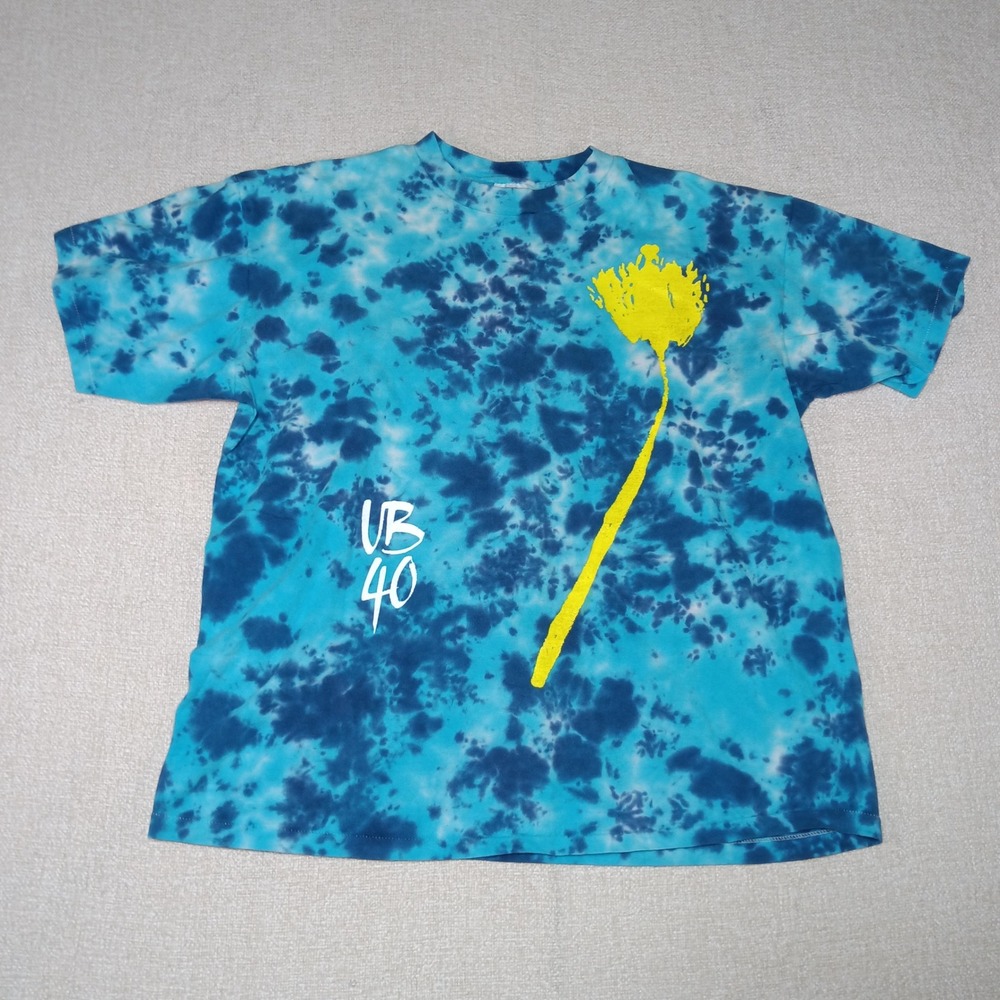 VTG UB40 Promises and Lies Tie Dye T-Shirt Mens XL 90's Delta Single Stitch USA